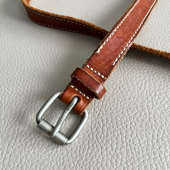 NWOT - Jack & Jones Leather Belt Raw Look Size 105cm/US 42 - Made in Portugal - Picture 2 of 5